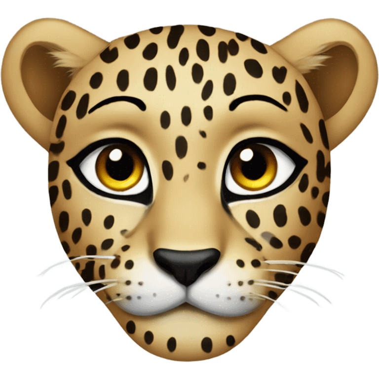 Leopard with tears emoji