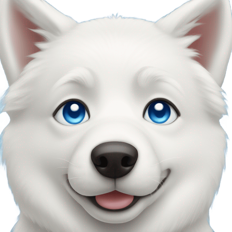 white husky with blue eyes  emoji