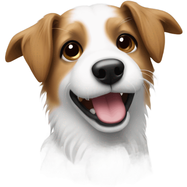 Cute long haired jack russel  emoji