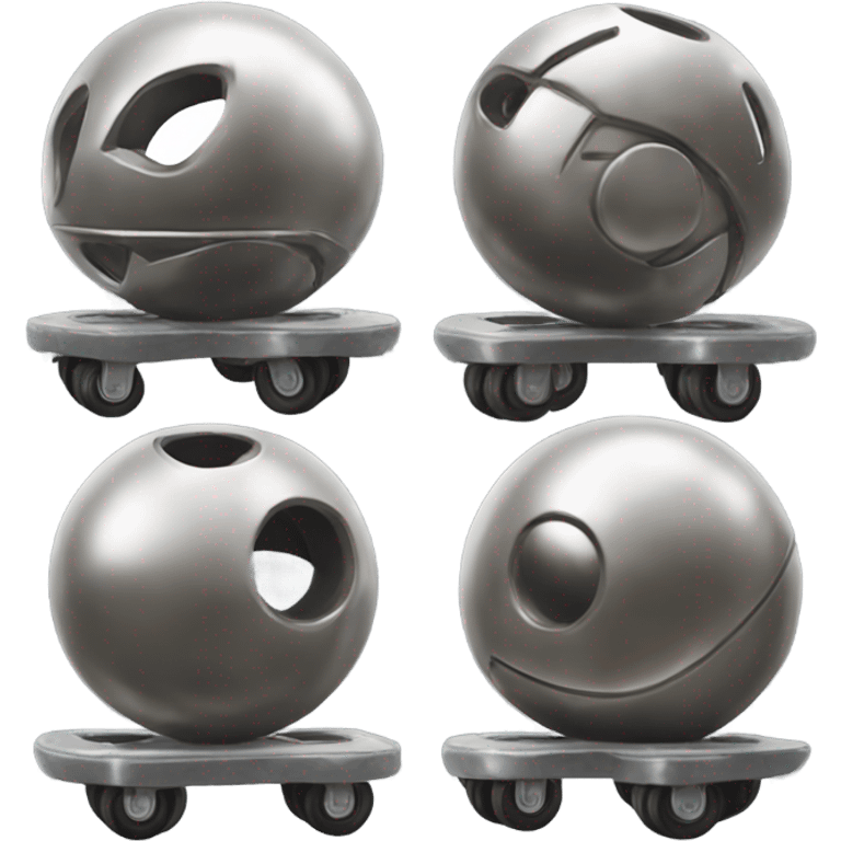 Metal Kirby ball with wheels emoji