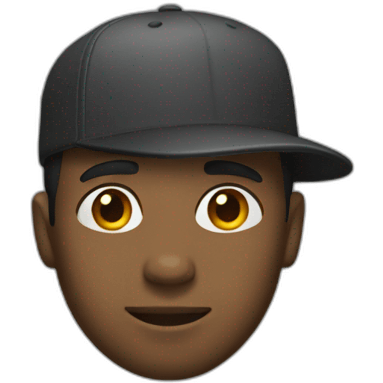 black guy with cap haircut emoji