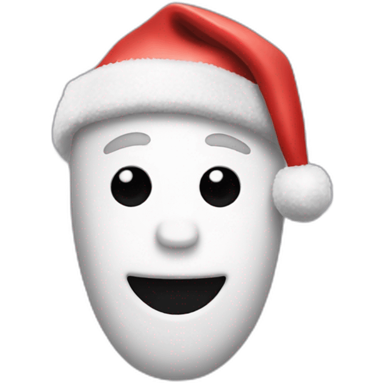 Larry Birds head with Christmas hat emoji