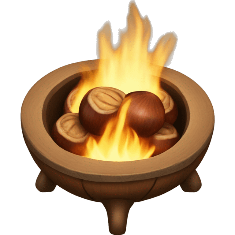 Chestnuts roasting on an open vajire  emoji