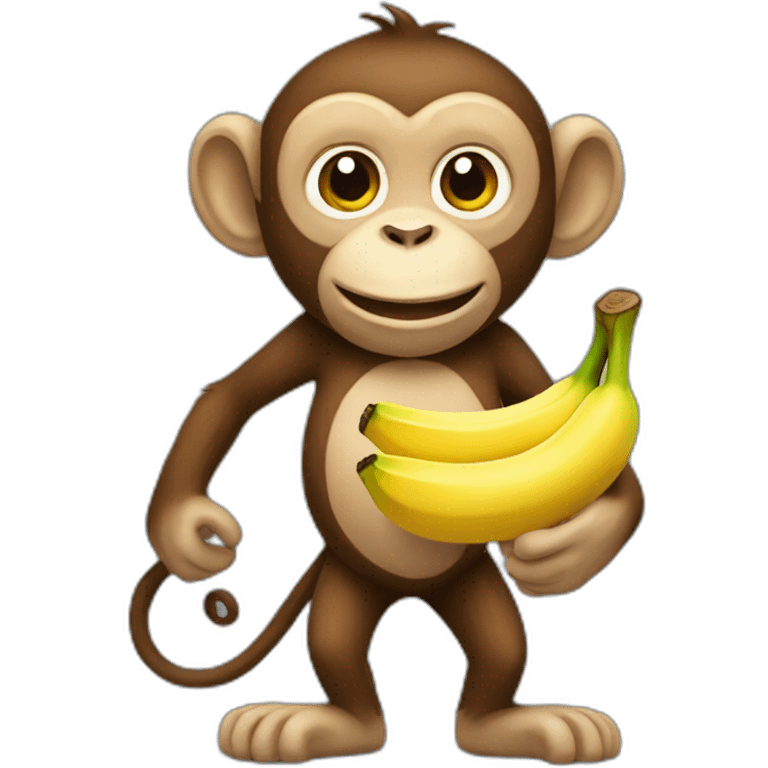 Monkey with banana emoji