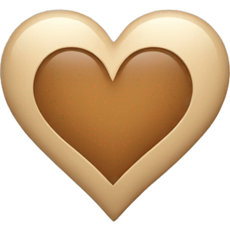 Beige IOS heart  emoji