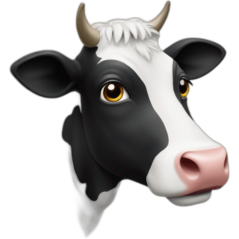 Vache sérieuse  emoji