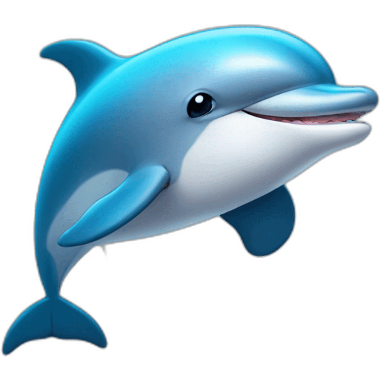 Face Cute little Smiling Dolphin emoji