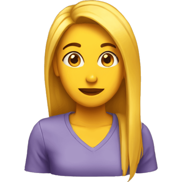 Chica con pelo random emoji