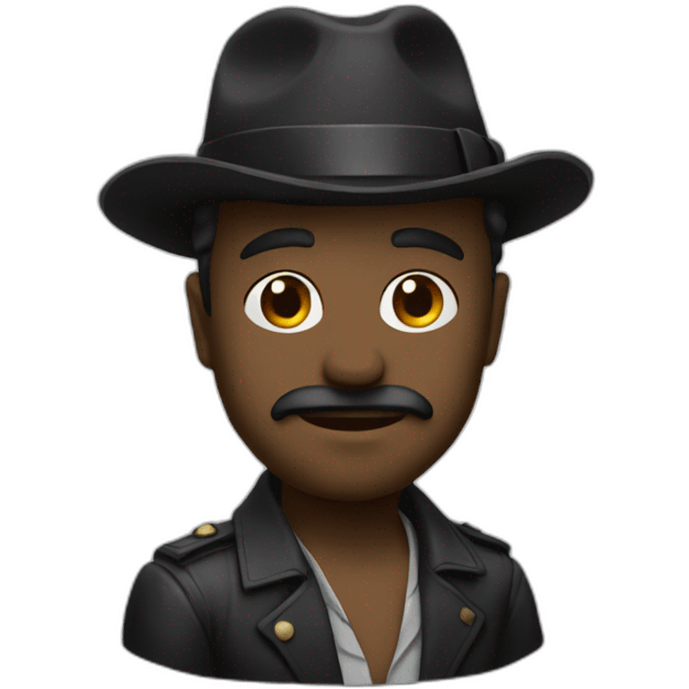 Rigoler noir emoji