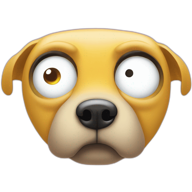 jake the dog from adventure time with his big and cute eyes emoji