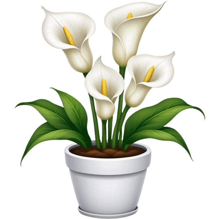 Cala lily flower pot emoji