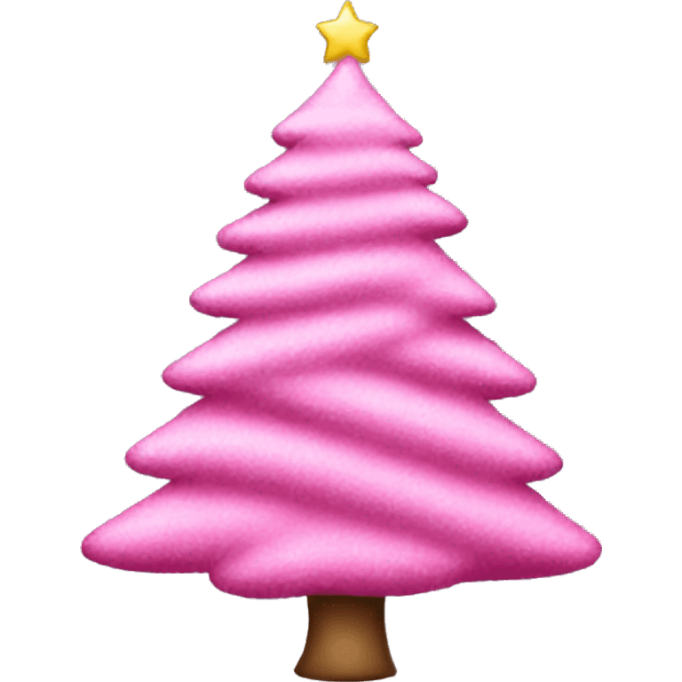 Pink Christmas tree  emoji