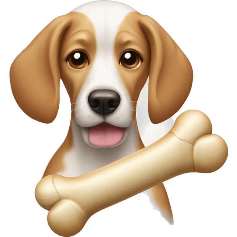 Dog with bone emoji