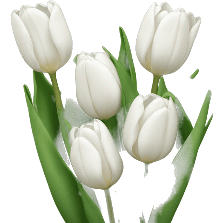 White tulips emoji