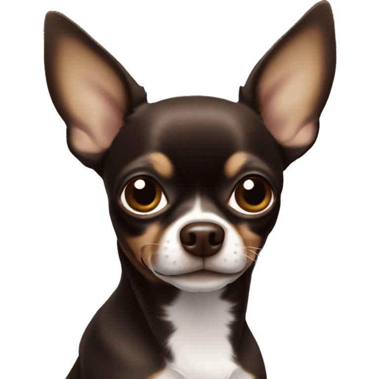 Dark brown Chihuahua  emoji