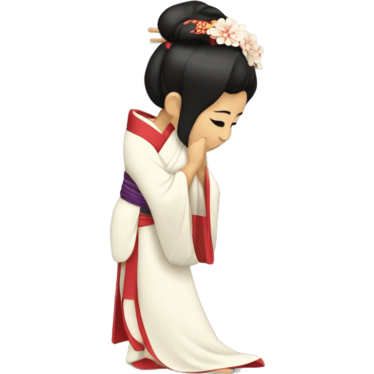 japanese geisha bowing emoji