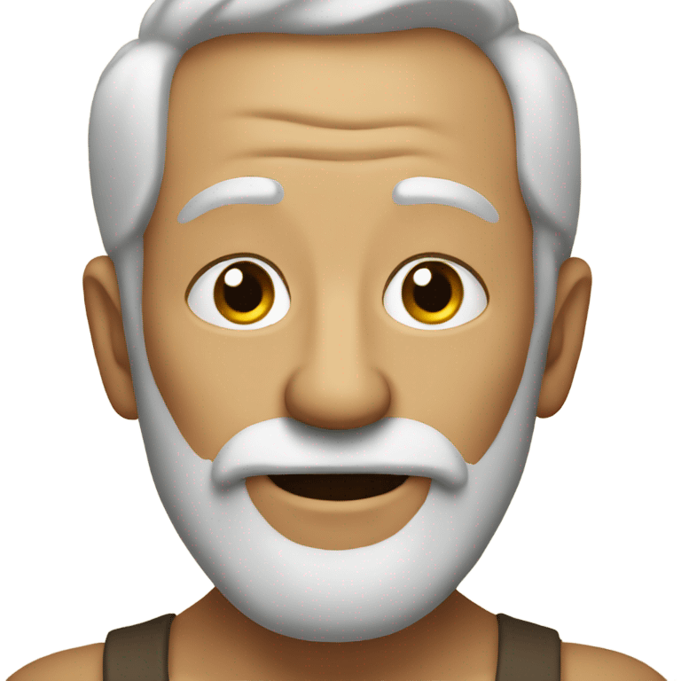 Old Man with hairy chest  emoji