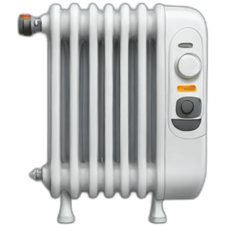 A radiator with an electrician emoji