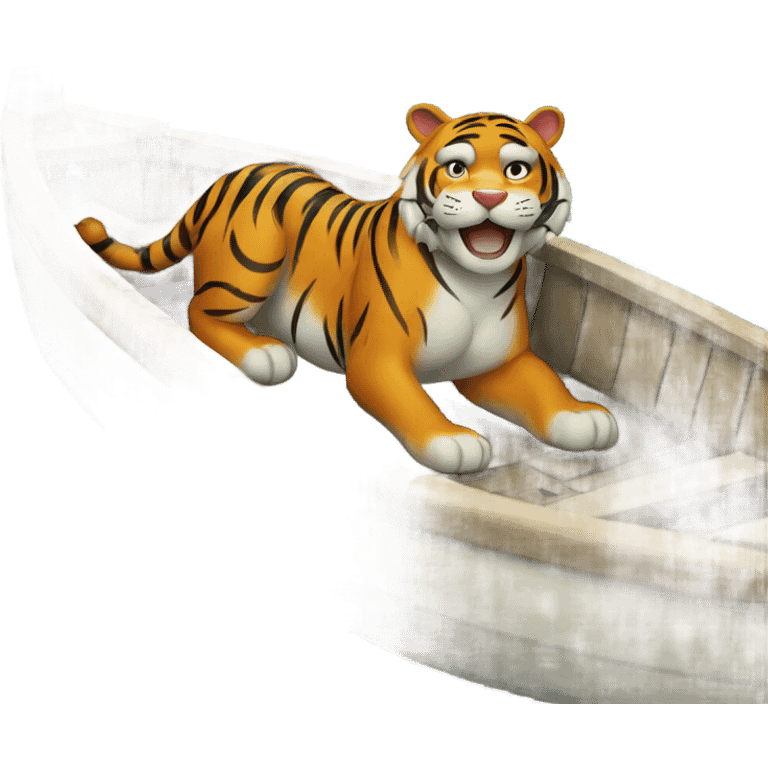 Tiger in a boat emoji