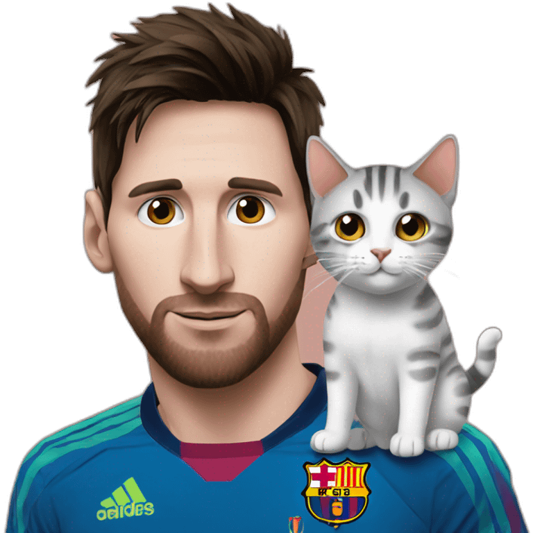 MESSI WITH A CAT emoji