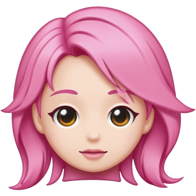 pink hair clip emoji