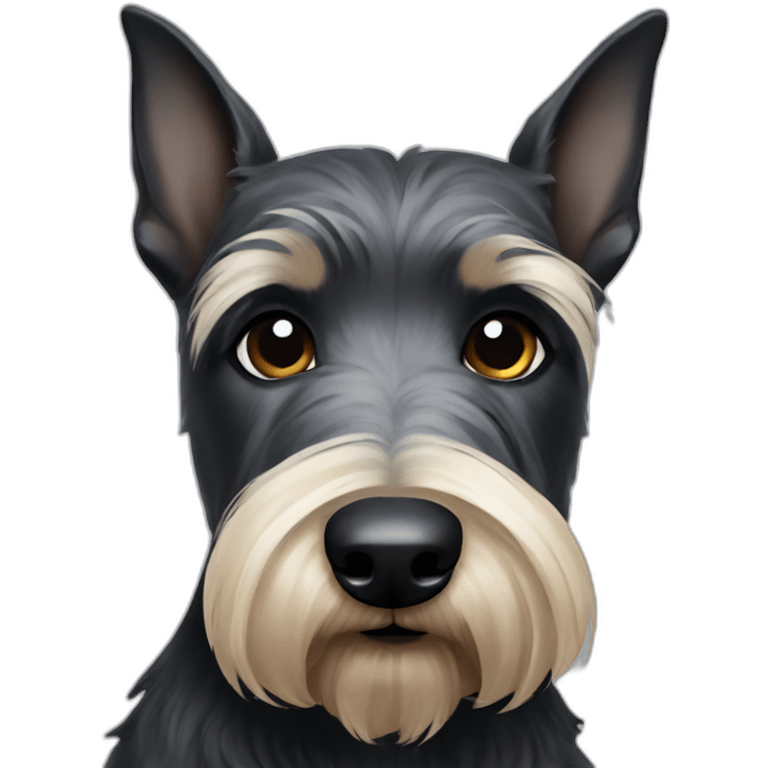 Scottish terrier face black eyes emoji