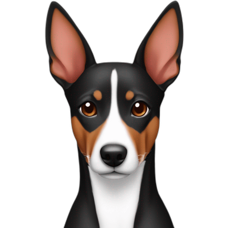 Basenji tri-colored Black Red White Head and Neck emoji