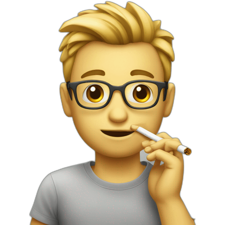 Meuf qui fume une cigarette pendant son anniversaire emoji