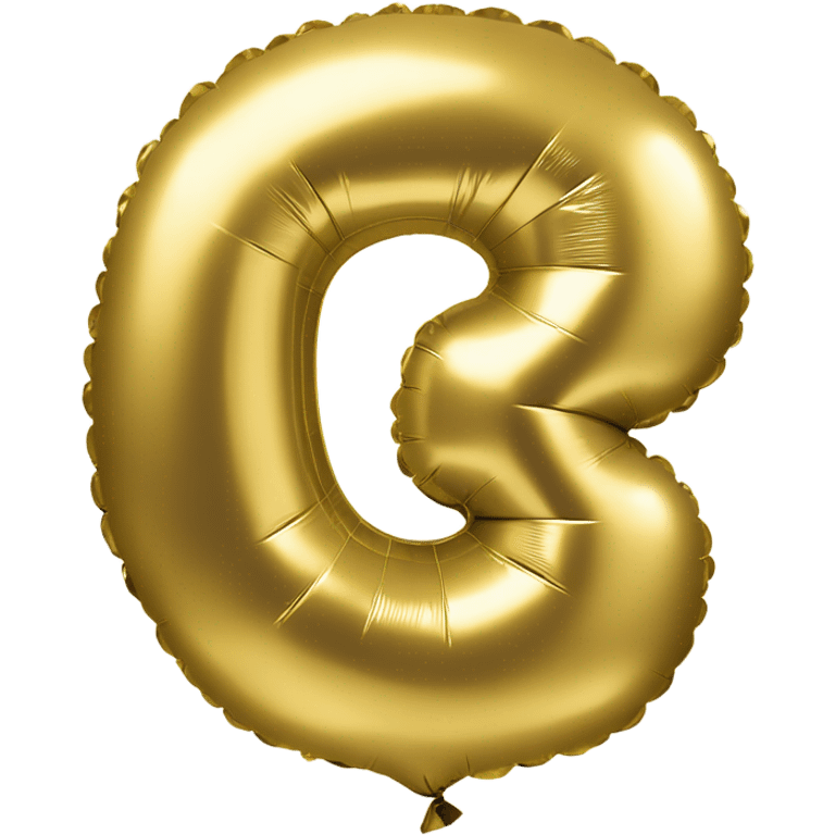 gold foil number balloon  emoji