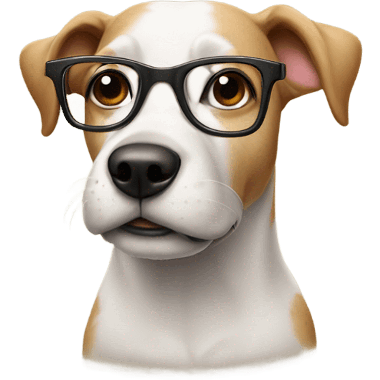 Un Chien à lunette  emoji