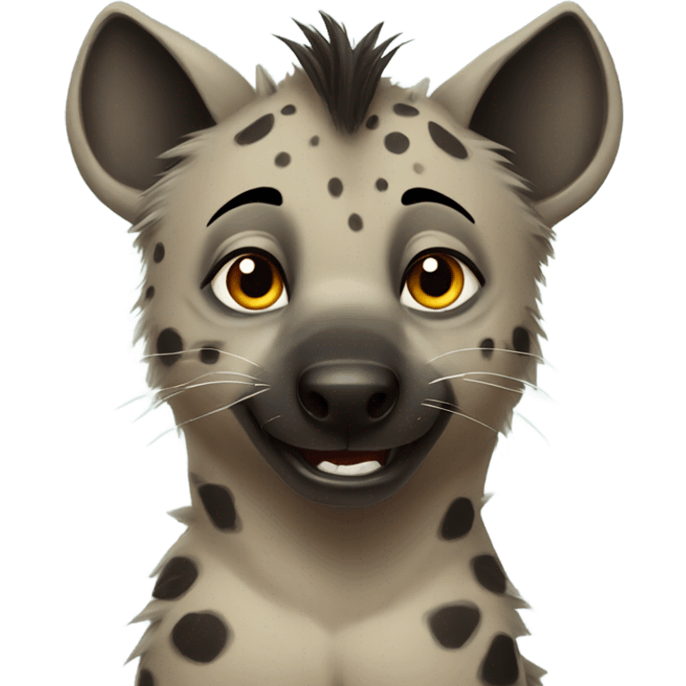 Hyena slightly happy calm heartwarming expression  emoji