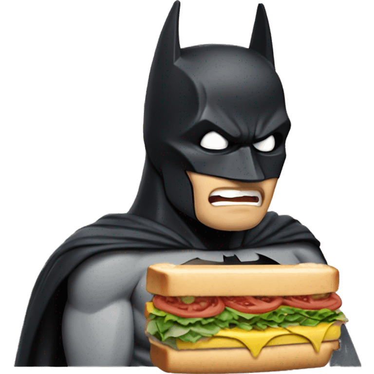 Batman eating sandwich emoji