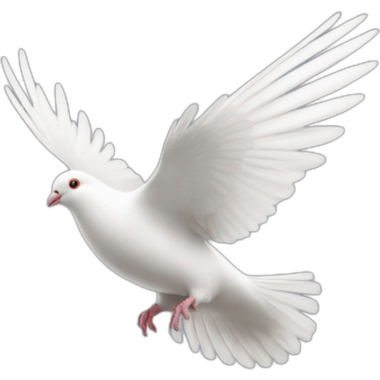 white pigeon flying from top emoji