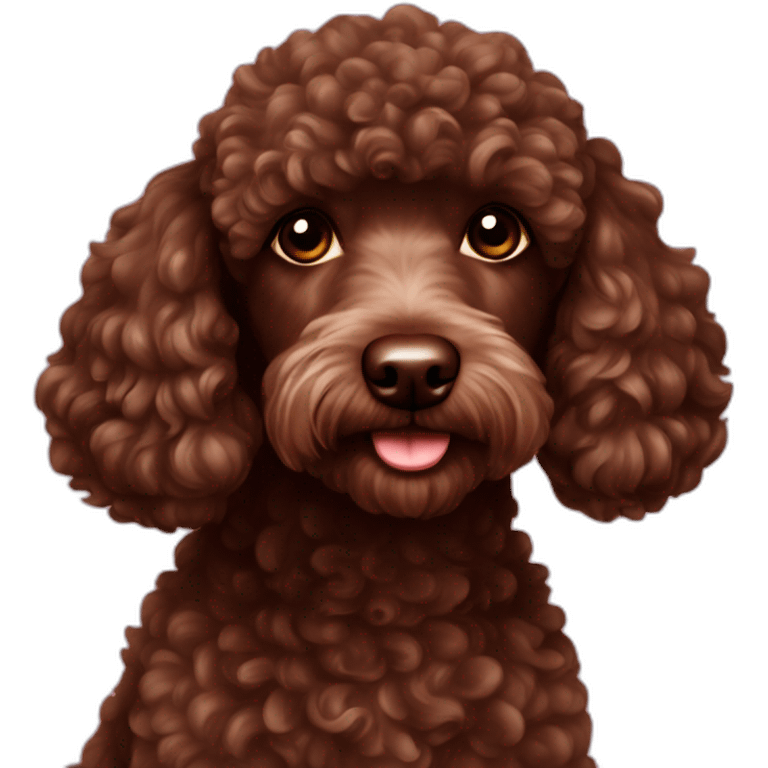 chocolate miniature poodle emoji