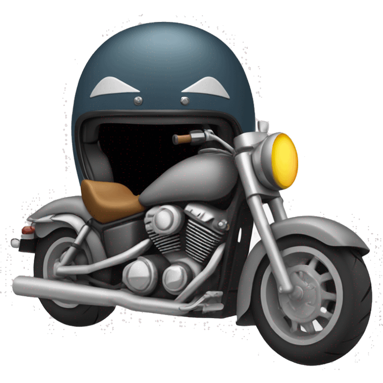 Motorcycle helmet With a thumbs up.  emoji