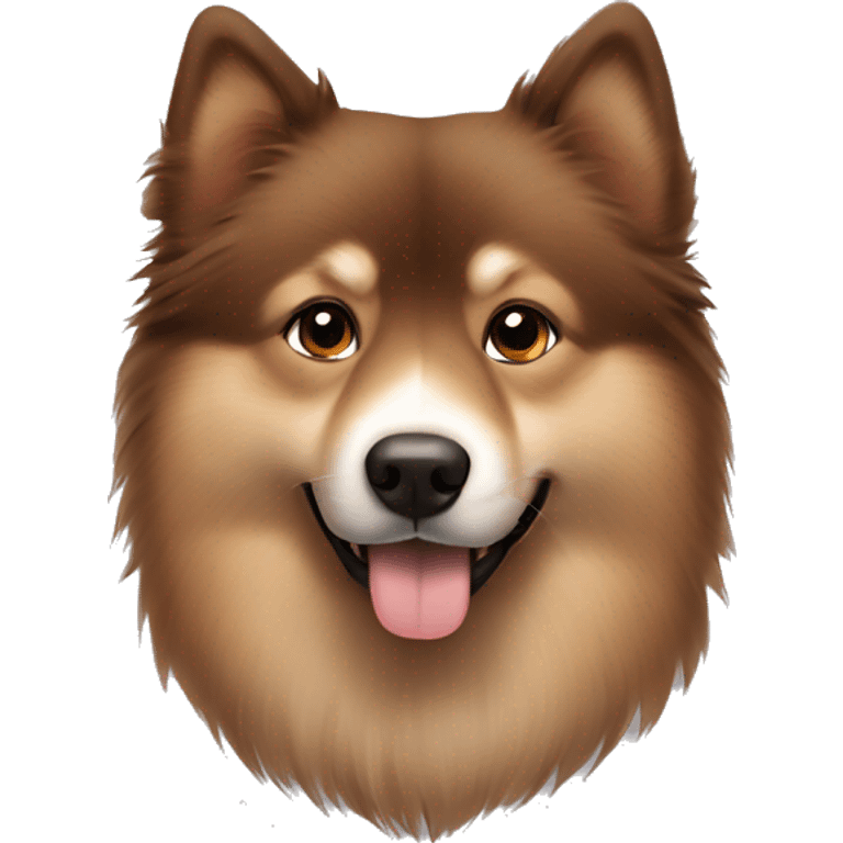 Finnish Lapphund brown. His nose and face is dark brown emoji