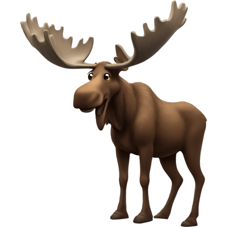 Moose on a mountain emoji