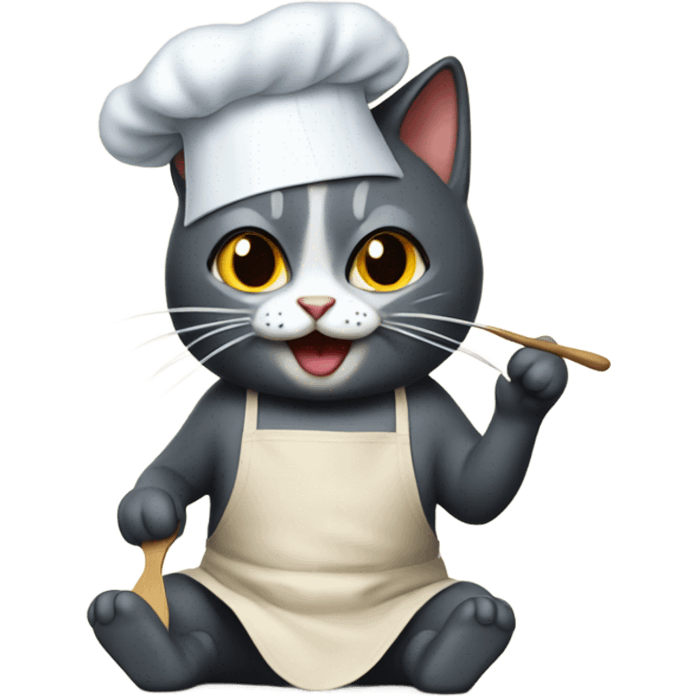 Cat cooking K emoji