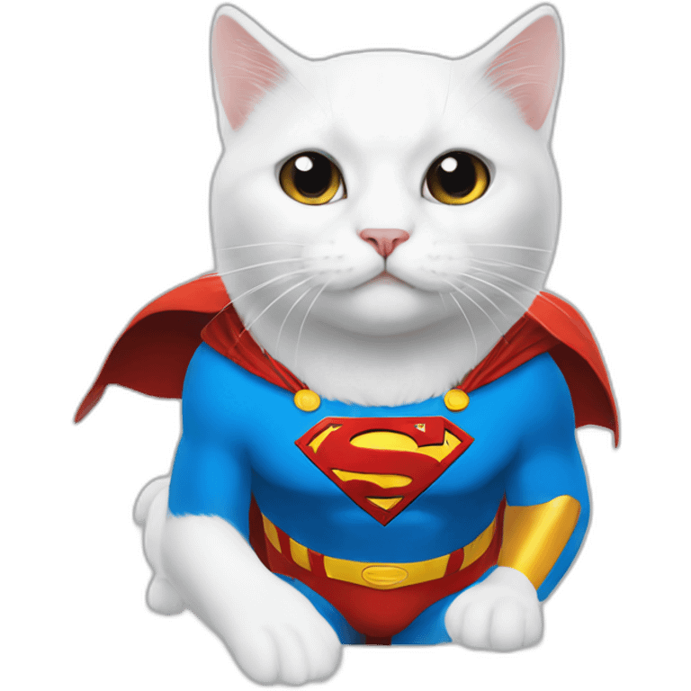 superman white cat emoji