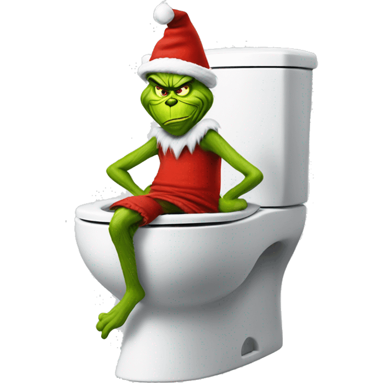 skibidi toilet with the grinch emoji