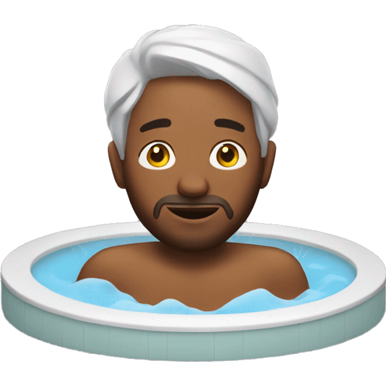 Guy in a hot tub emoji