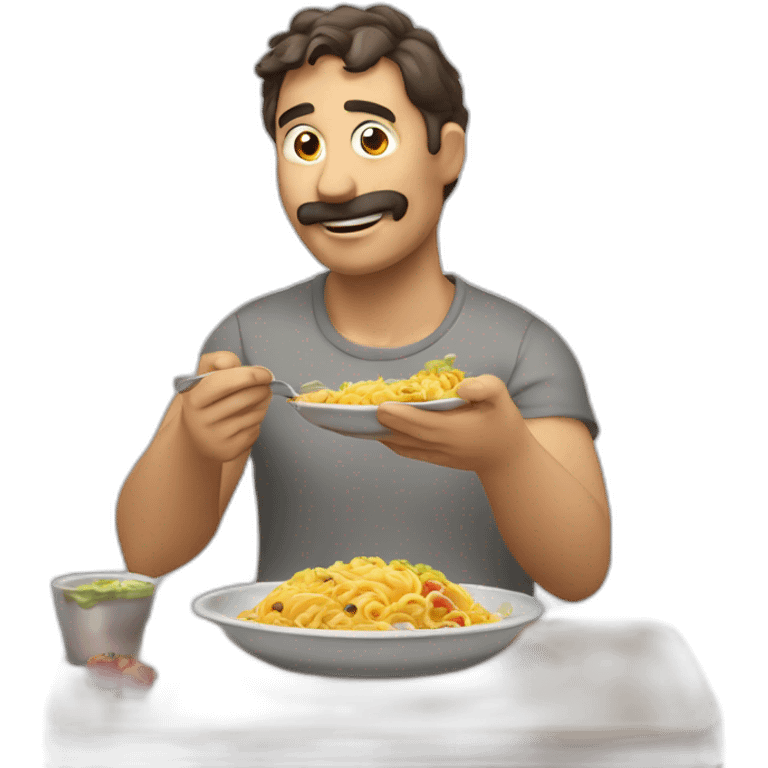 Hombre calvo comiendo cambur  emoji