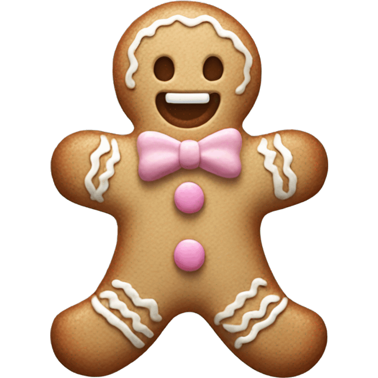 Pastel gingerbread man emoji