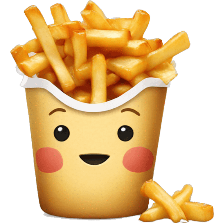 Poutine mange une poutine emoji