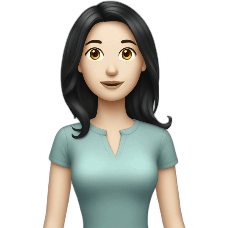 black hair pale skin femal product designer emoji