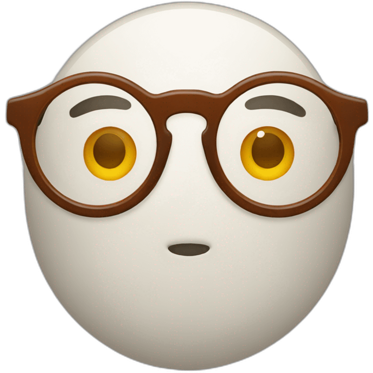 round glasses, Japanese, 40, fox eyes. emoji