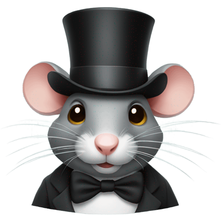 Rat with a top hat emoji