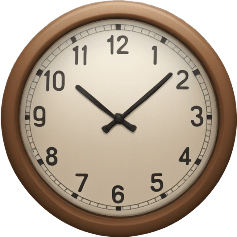 brown clock emoji