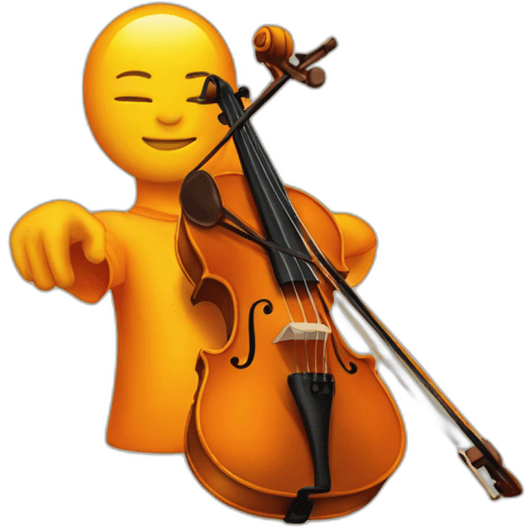 orange-and-yellow-painting-with-a-violin-in-the-middle emoji