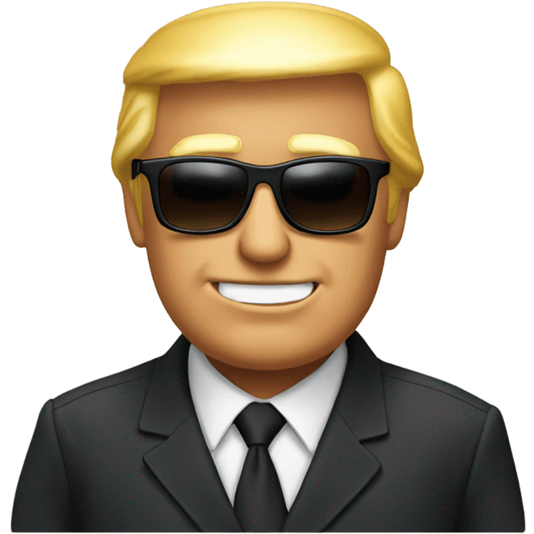 Trump with sunglasses emoji